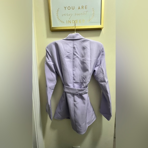 NWT LILAC OBI TIE WAIST TAILORED BLAZER - Picture 2 of 5
